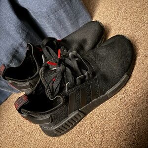 Adidas Men's Black and Red Sneakers